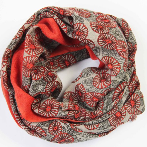 Wool Scarf Ombrelle Orange