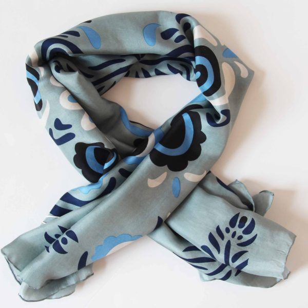 Carré Soie Anastasia Bleu/ Blue