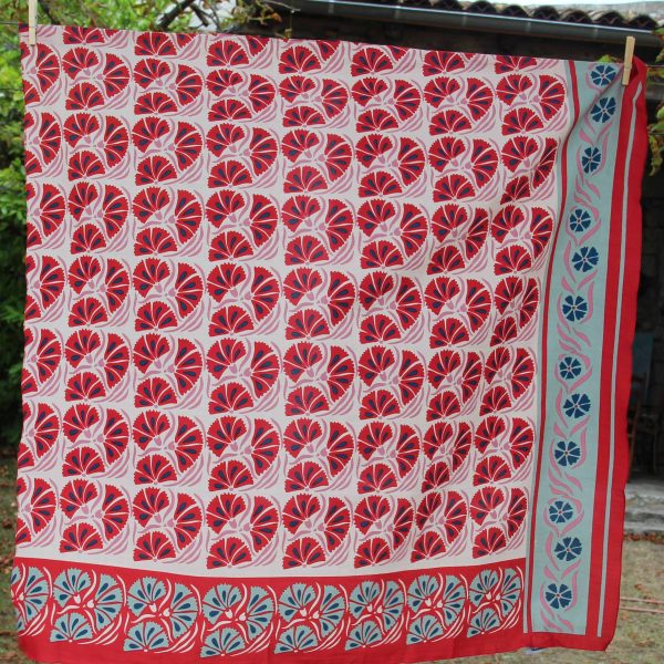 Carre en Coton Bio Diego Rouge