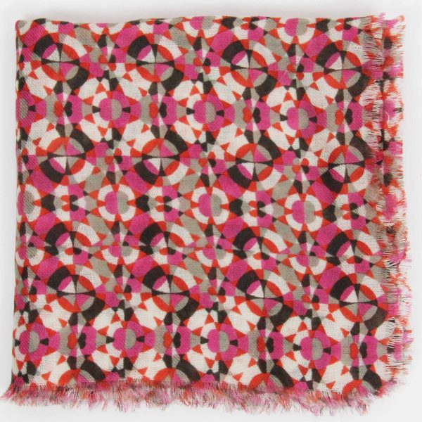 Wool Square Partition Fuchsia