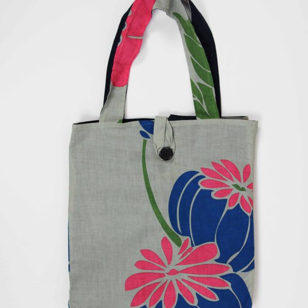 Cabas en coton upcycling Poppy Pastel