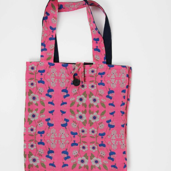 Cabas en coton upcycling So British Rose Pink