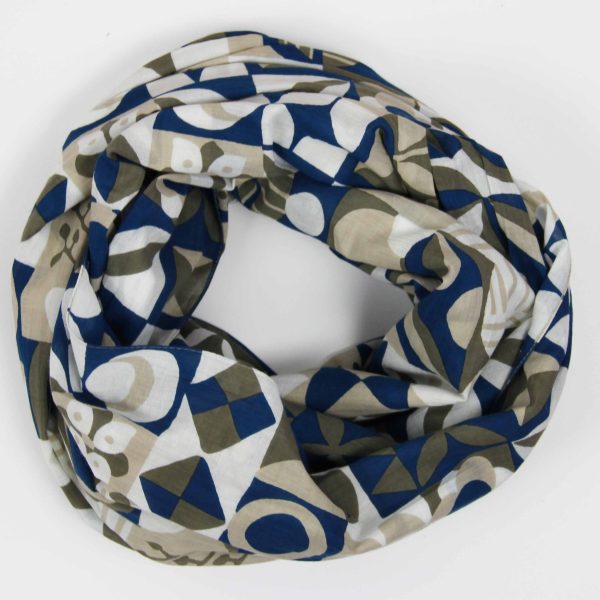 Foulard Coton Bio Bergen Marine Navy