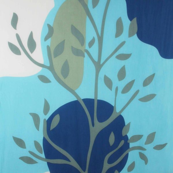 Foulard Coton Bio Sycomore Bleu Blue