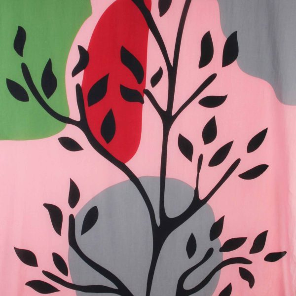Foulard Coton Bio Sycomore Rose Pink