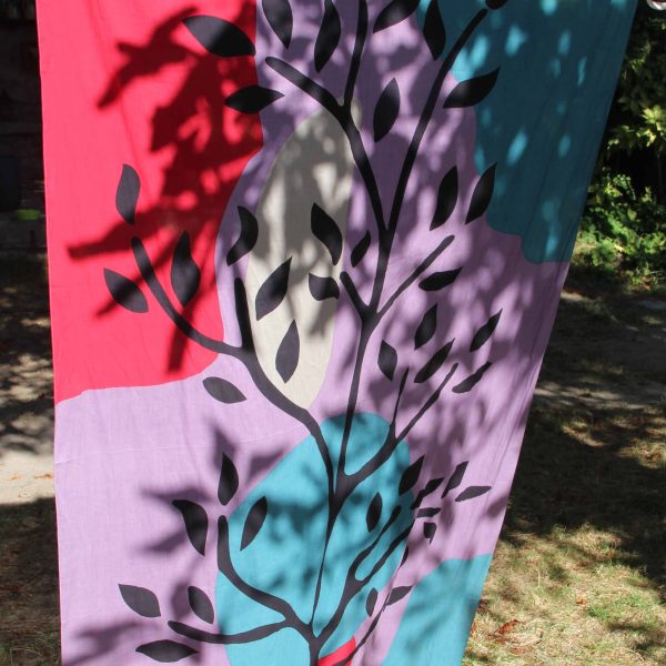 Foulard Coton Bio Sycomore Rouge Red