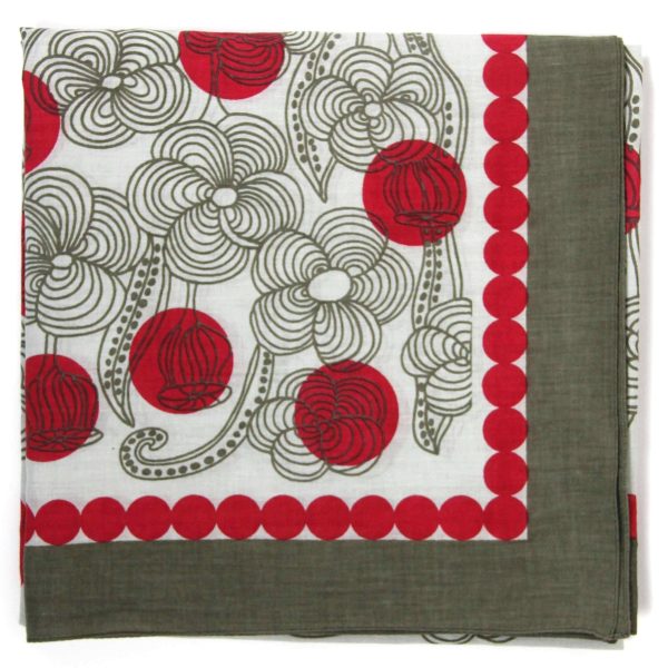 Carré Coton Burma Rouge Red