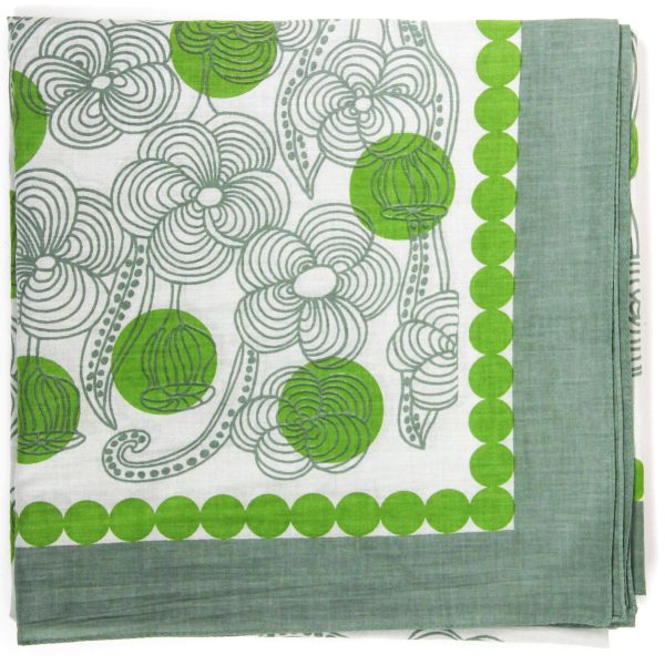 Carré Coton Burma Vert Green