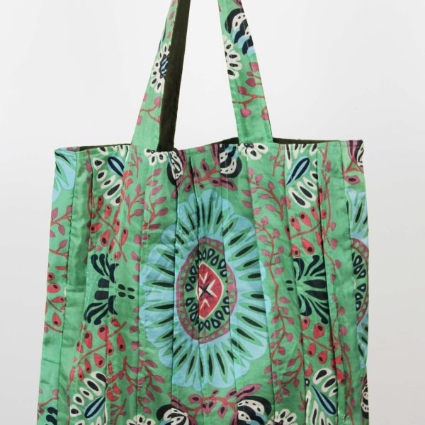 Upcycling Silk Bag Musette Marushka Vert Green