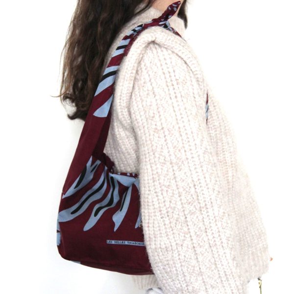 Upcycling Silk Bag Bobby Barbizon Bordeaux