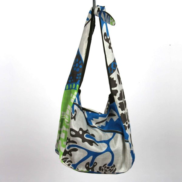 Sac Bobby en Soie Soleil Levant Bleu