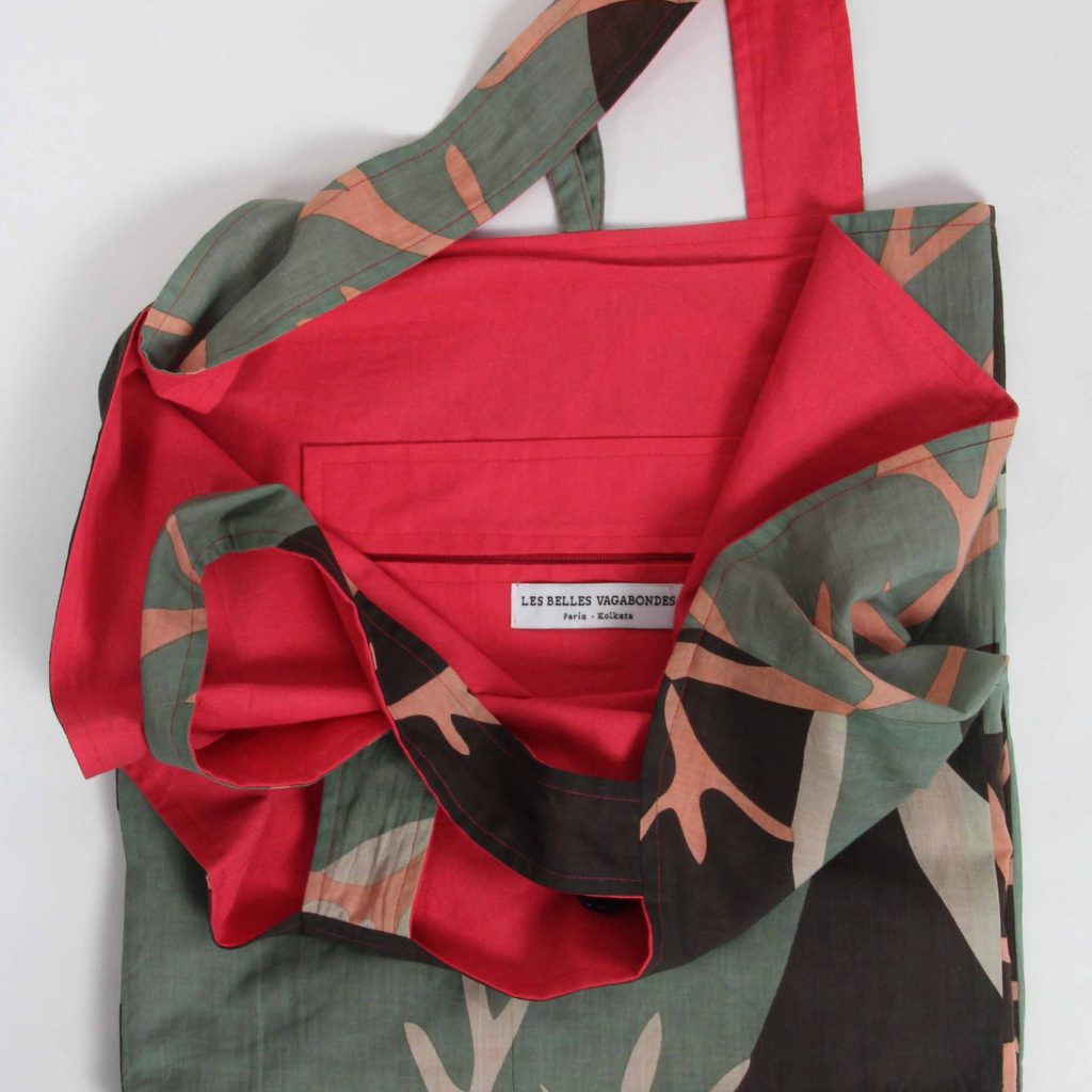 Cabas en coton Upcycling Luna Terracota – Image 2