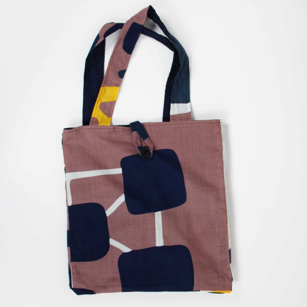Cabas en coton upcycling Combination Marine Navy – Image 3
