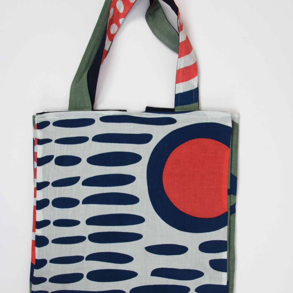 Cabas en coton upcycling Onirique Orange – Image 2