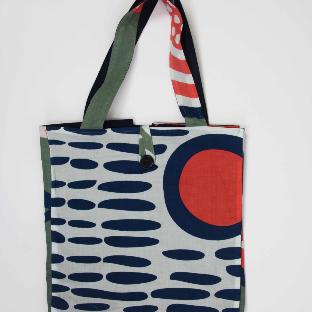 Cabas en coton upcycling Onirique Orange – Image 4