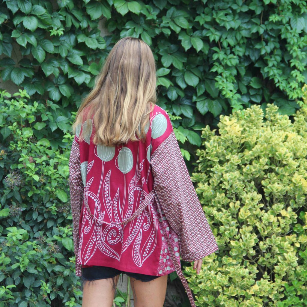Kimono Kaboul Bordeaux