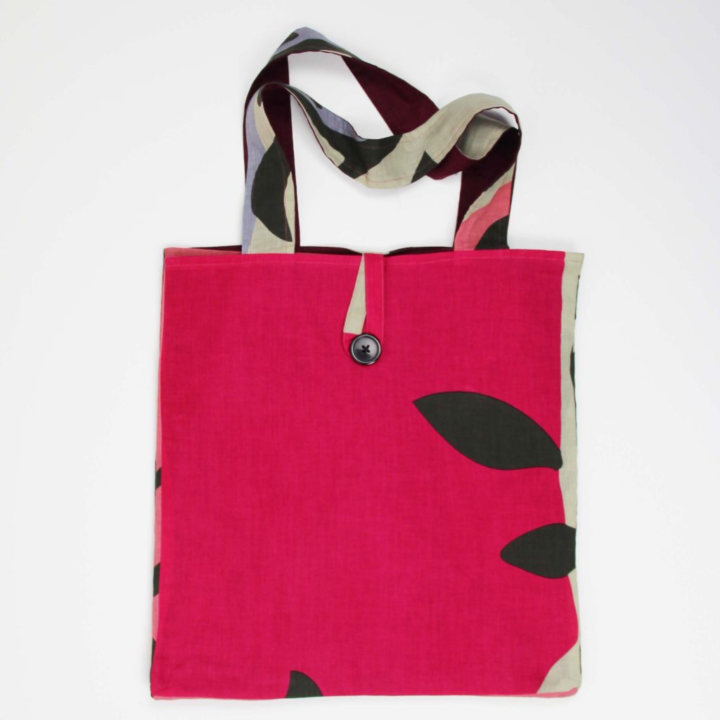 Cabas en coton upcycling Sycomore Fuchsia – Image 3