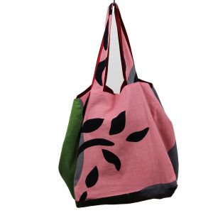 Cabas en coton upcycling Sycomore Rose