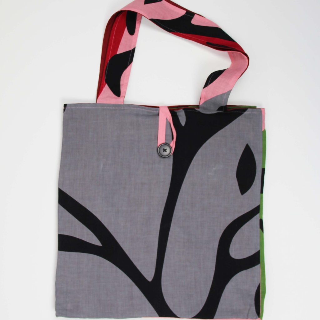 Cabas en coton upcycling Versailles Vert Green - Image 4
