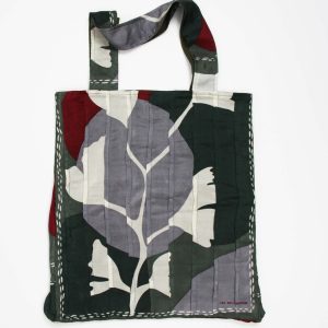 Upcycling Silk Bag Musette Biloba Kaki
