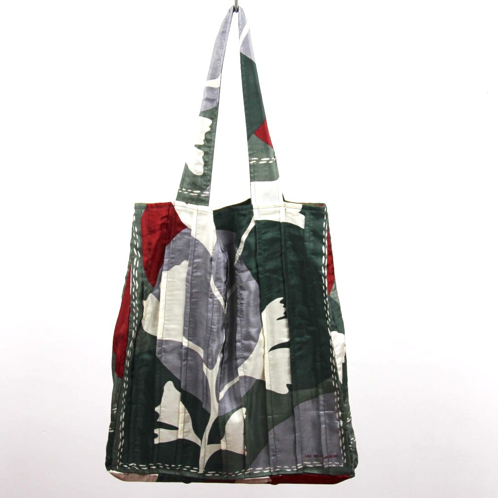 Sac Musette en soie Biloba Kaki – Image 2