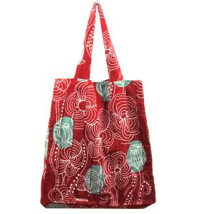 Upcycling Silk Bag Musette Mandalay Rouge
