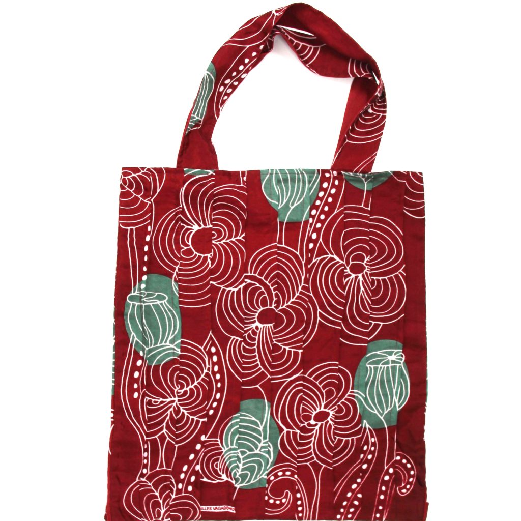 Upcycling Silk Bag Musette Mandalay Rouge - Image 2