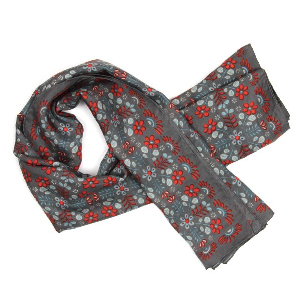 Carré Soie Nina Marron