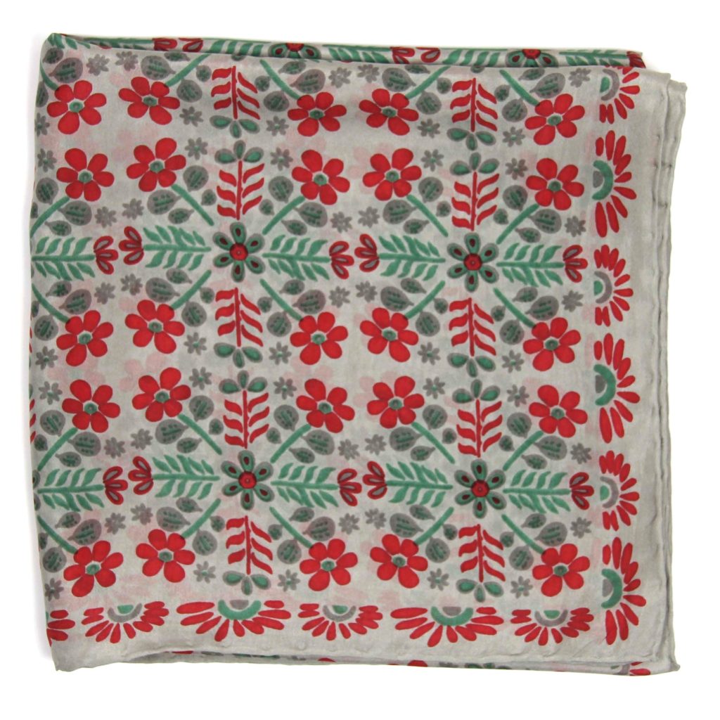 Carré Soie Nina Rouge - Image 3