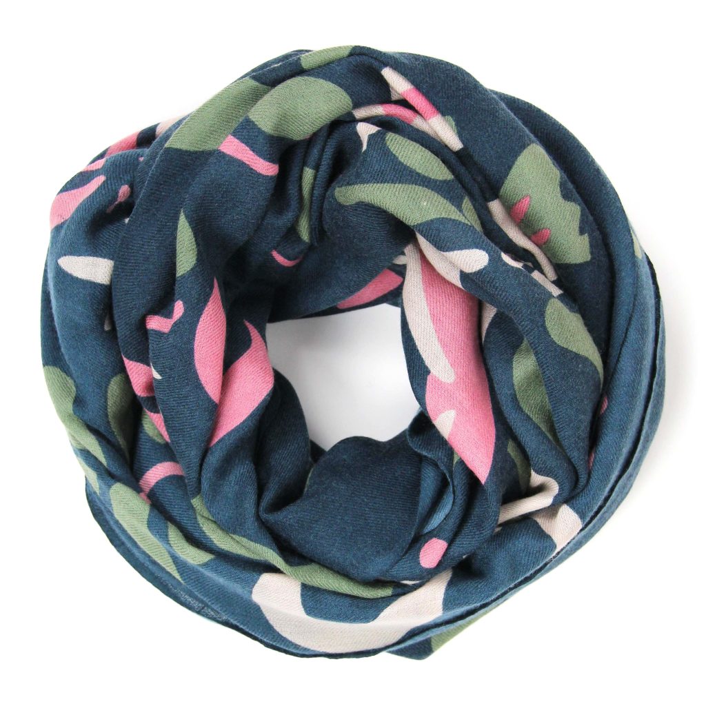 XL Wool Scarf Aliona Navy Marine - Image 4