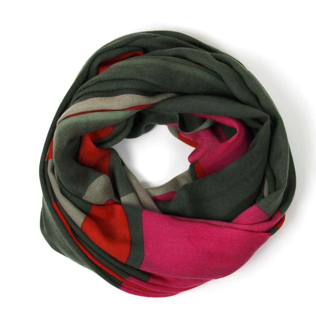 XL Wool Scarf Cairn Kaki - Image 2