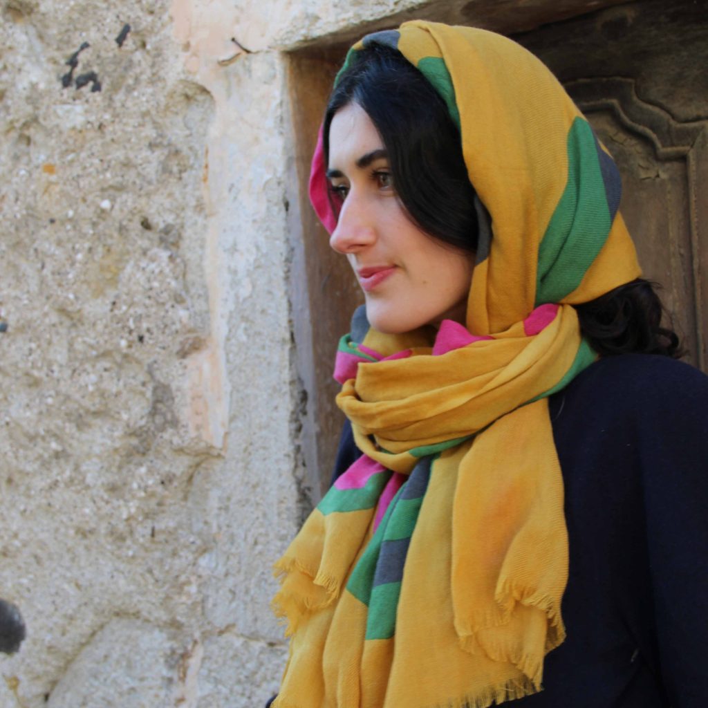 XL Wool Scarf Cairn Jaune Yellow - Image 2