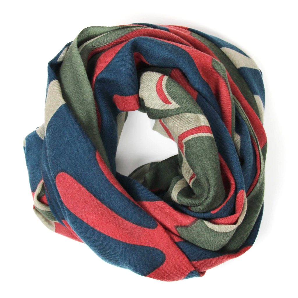 XL Wool Scarf Kamala Kaki - Image 2