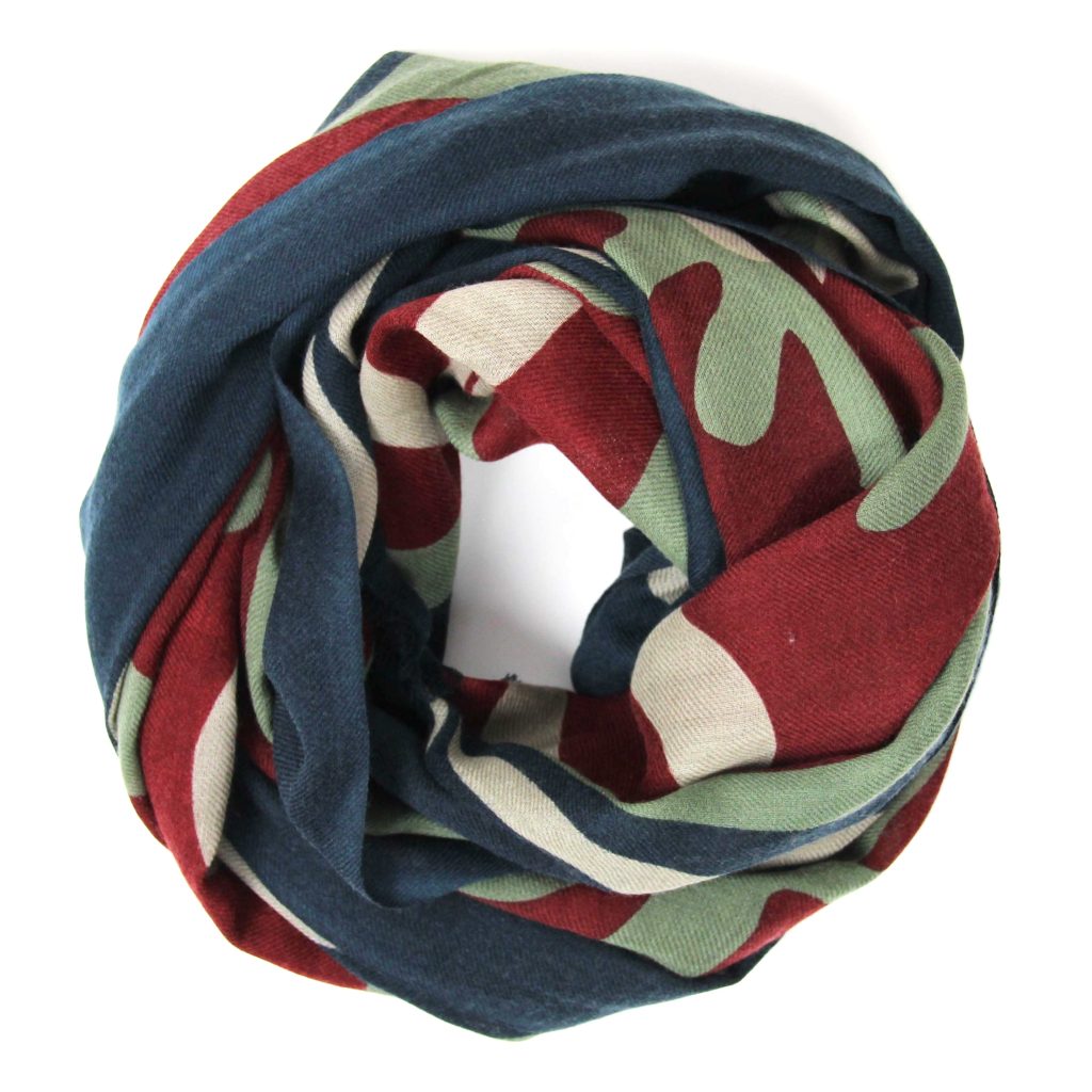 XL Wool Scarf Kamala Bordeaux - Image 2