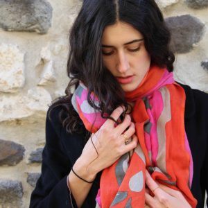 XL Wool Scarf Kamala Fuchsia