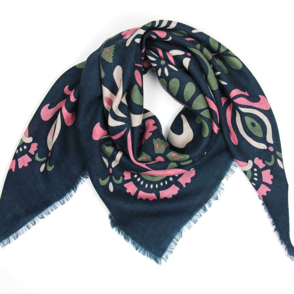 Wool Square Tatiana Marine