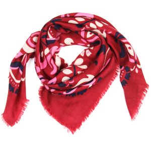 Wool Square Tatiana Rouge