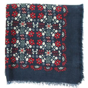 Wool Square Agata Marine