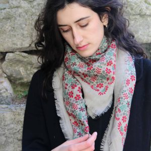 Wool Square Agata Rouge Red