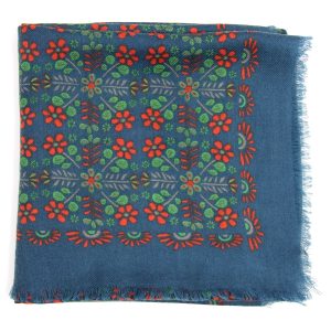 Wool Square Agata Bleu Blue