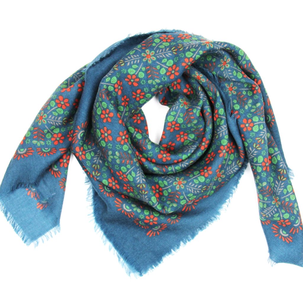 Wool Square Agata Bleu Blue - Image 4