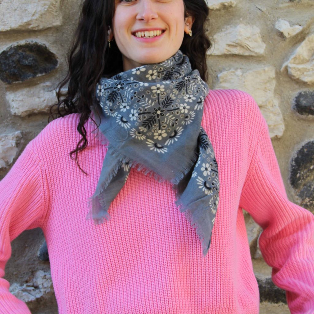 Wool Square Agata Gris Grey