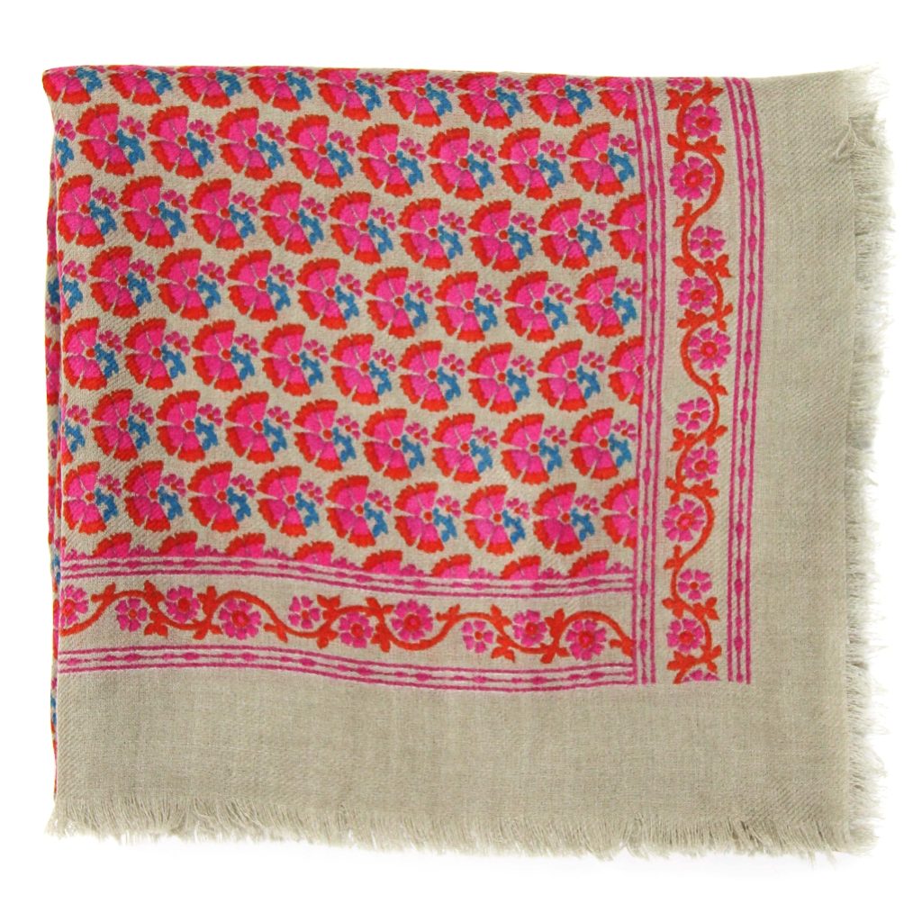 Wool Square Valentine Rose Pink