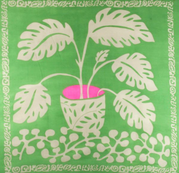 Carré Laine Monstera Vert