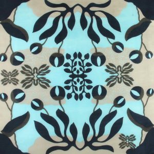 Carré Laine Abysse Bleu