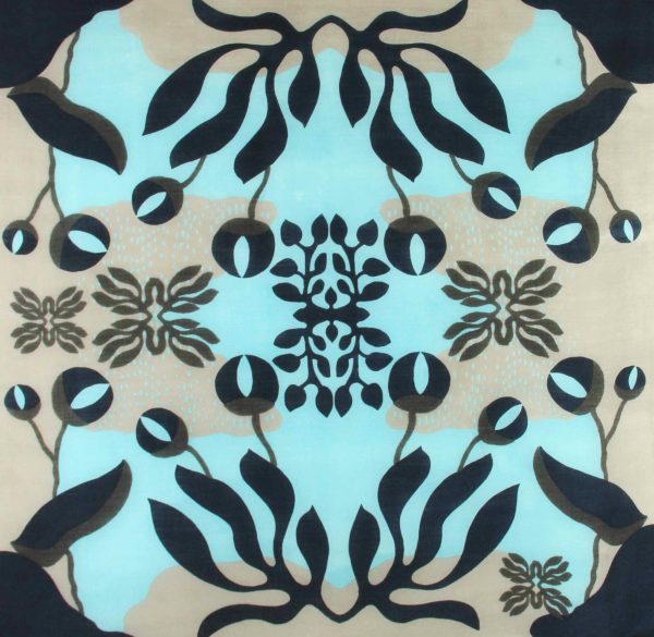 Carré Laine Abysse Bleu