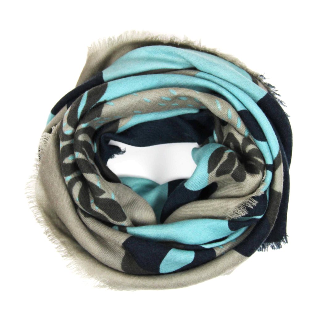 Carré Laine Abysse Bleu – Image 2