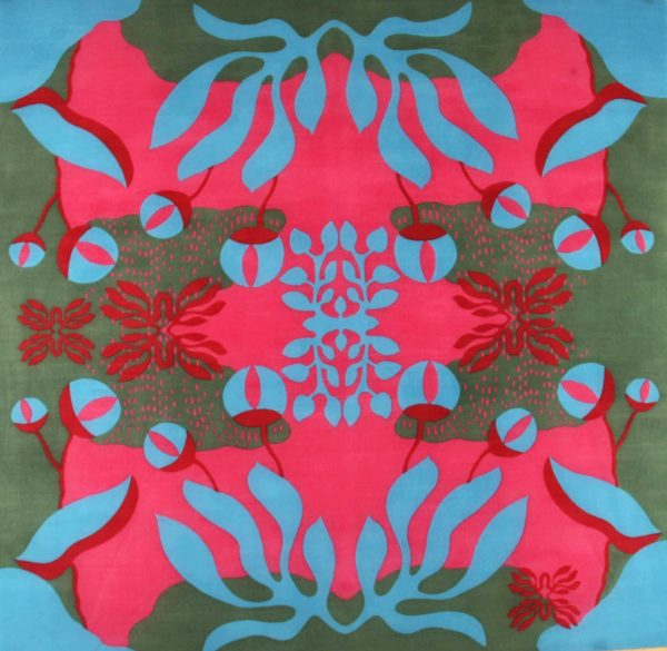 Carré Laine Abysse Rouge