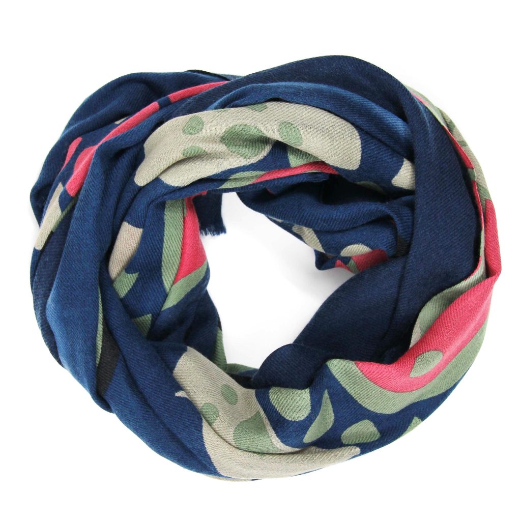 Wool Scarf Goya Marine Navy - Image 2
