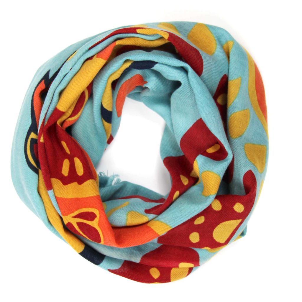 Wool Scarf Goya Turquoise - Image 2